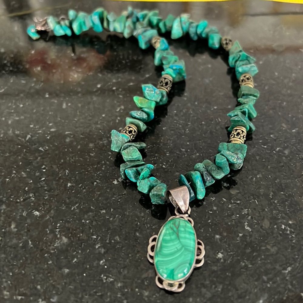 Necklace turquoise and silver